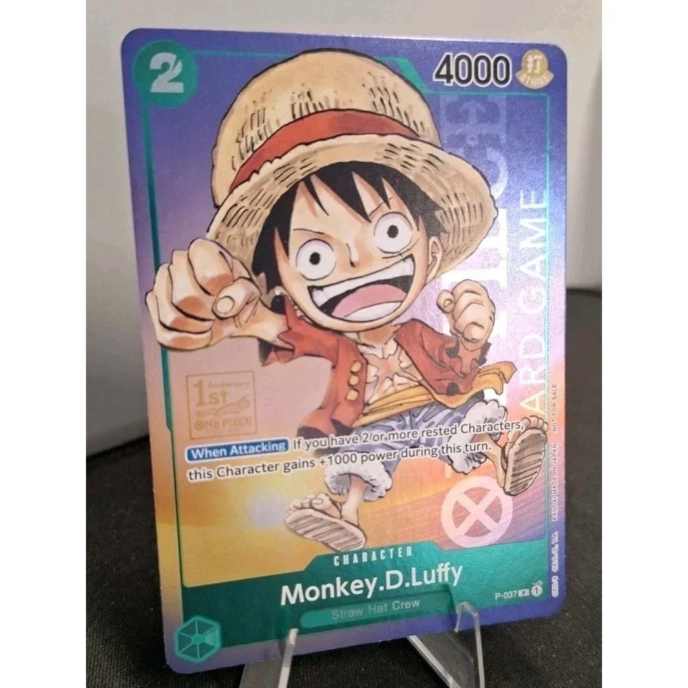 One Piece Monkey D. Luffy P-037 1st Anniversary Tournament Stamped Promo Foil